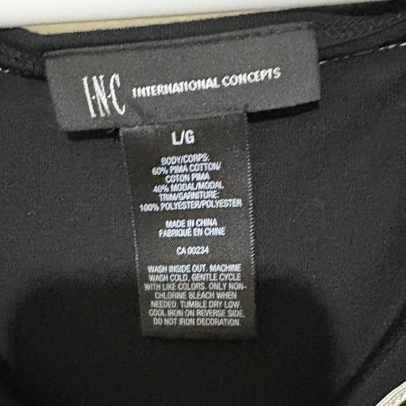 INC Black Printer Tunic - Picture 3 of 4